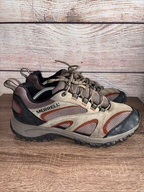 Used Merrell Phoenix Men's Brown Trail Hiking Shoes Size 12